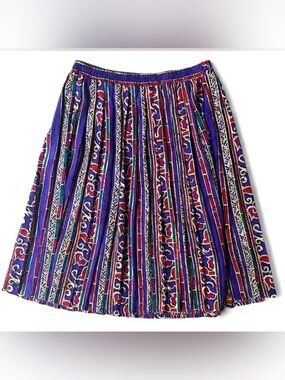 Abstract Geometric Victor Carlini Petites Midi Skirt Size 14